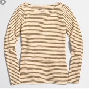 J. Crew Gold Striped Artist Long-Sleeve